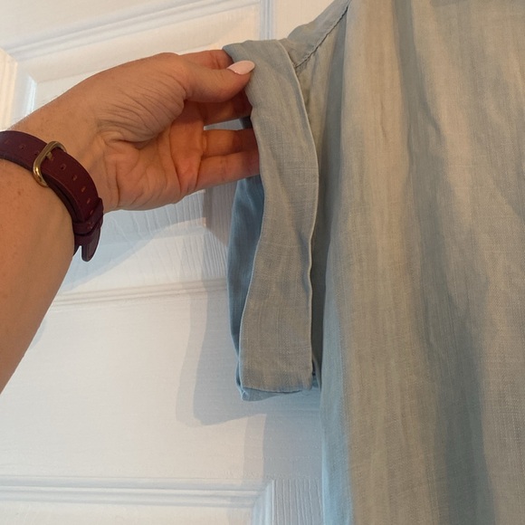 Chambray short sleeve top - Picture 2 of 3